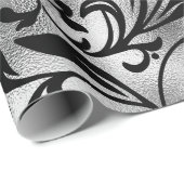 Nahtloses Schwarz und Silver Basic Patten-22 Geschenkpapier (Rolleneckpunkt)
