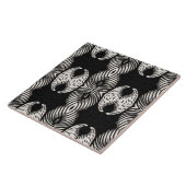 Nahtloses Schwarz-Weiß-Wiederholmuster #10 Fliese (Seite)