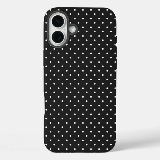 Nahtloses schwarz-weißes Tupfenmuster  Case-Mate iPhone Hülle (Rückseite)