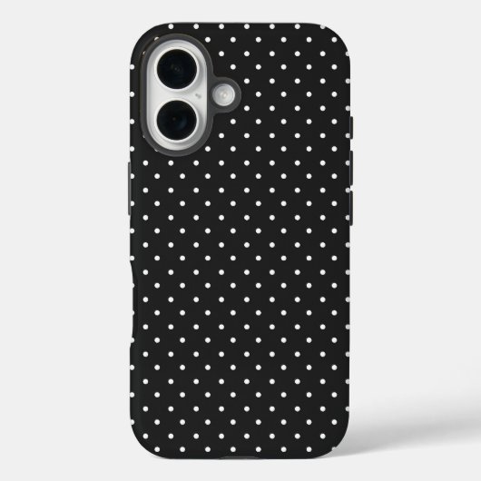 Nahtloses schwarz-weißes Tupfenmuster  Case-Mate iPhone Hülle (Rückseite)