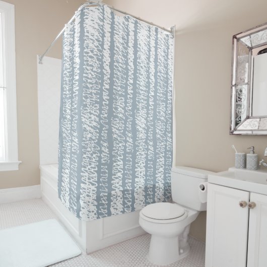 Nahtloses Scribble-Muster Duschvorhang (Beispiel)