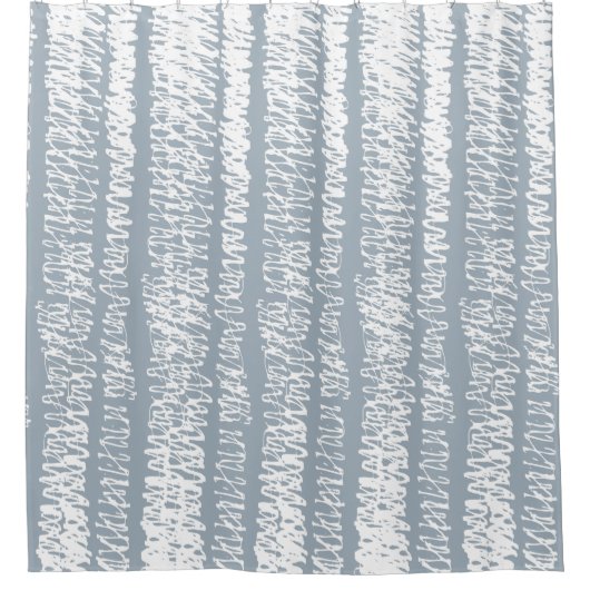 Nahtloses Scribble-Muster Duschvorhang (Vorderseite)