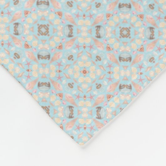 Nahtloses Seashell-Muster Fleecedecke (Ecke)