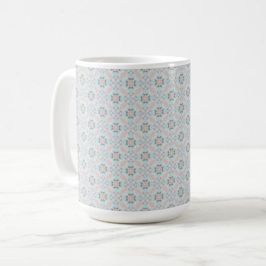 Nahtloses Seashell-Muster Kaffeetasse (Vorderseite Links)