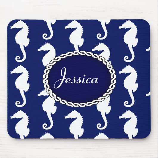 Nahtloses Seepferd Muster Mousepad (Vorne)