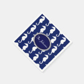 Nahtloses Seepferd Muster Serviette (Ecke)