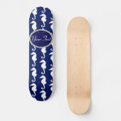 Nahtloses Seepferd Muster Skateboard (Vorderseite)