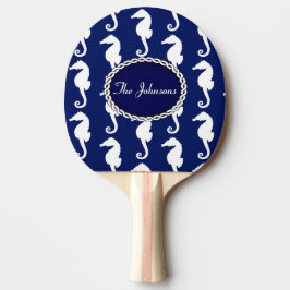 Nahtloses Seepferd Muster Tischtennis Schläger