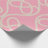 Nahtloses Seilmuster. Vintage Illustrationabs Geschenkpapier (Ecke)