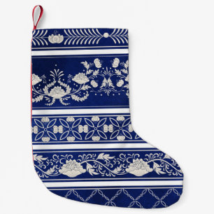 Nahtloses Set von fünf Grenzmustern Kleiner Weihnachtsstrumpf