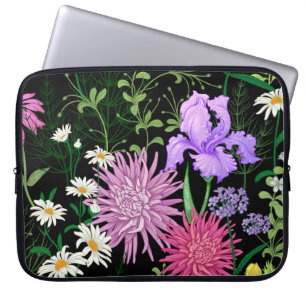 Nahtloses Sommermuster. Wilde Blume Kamille, h Laptopschutzhülle