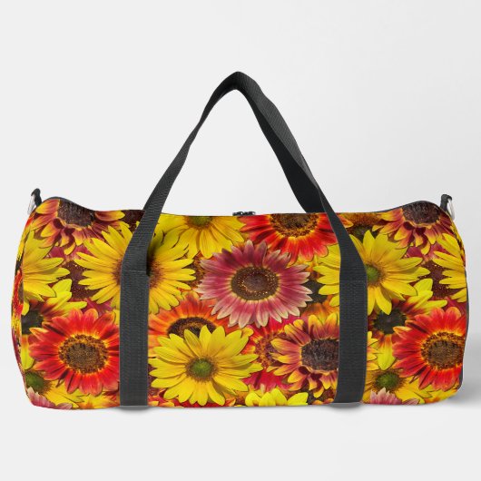 Nahtloses Sonnenblumenmuster Duffle Bag (Vorderseite)