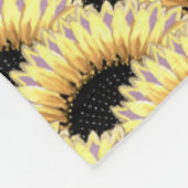 Nahtloses Sonnenblumenmuster Fleecedecke (Ecke)