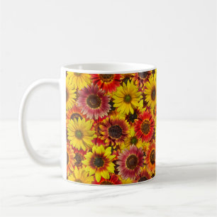 Nahtloses Sonnenblumenmuster Kaffeetasse