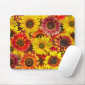 Nahtloses Sonnenblumenmuster Mousepad (Mit Mouse)