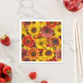 Nahtloses Sonnenblumenmuster Serviette (Beispiel)