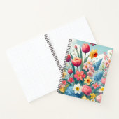 Nahtloses Spring Garden Notebook Notizblock (Innenseite)
