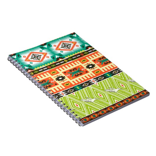 Nahtloses Stammmuster mit geometrischen Elementen Notizblock (Rechte Seite)