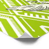 Nahtloses Stammmuster mit geometrischen Elementen  Poster (Ecke)