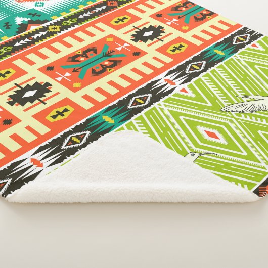 Nahtloses Stammmuster mit geometrischen Elementen  Sherpadecke (3/4)