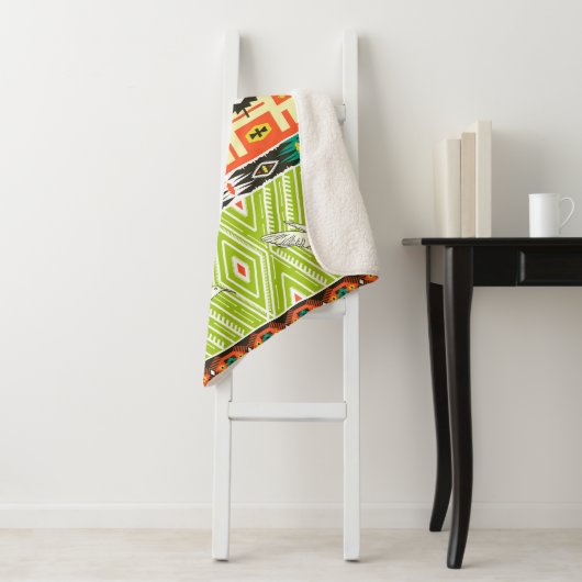 Nahtloses Stammmuster mit geometrischen Elementen  Sherpadecke (Beispiel)