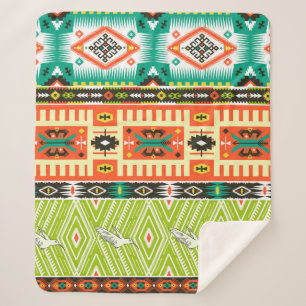 Nahtloses Stammmuster mit geometrischen Elementen Sherpadecke