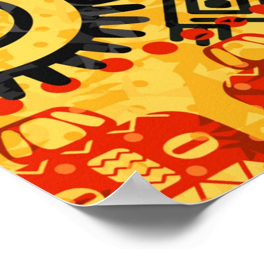 Nahtloses Stammmuster Poster (Ecke)