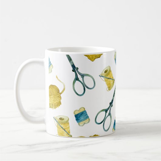 Nahtloses Strickmuster Kaffeetasse (Links)