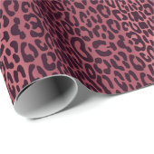 Nahtloses symmetrisches Leopard-Tiermuster Geschenkpapier (Rolleneckpunkt)