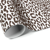 Nahtloses symmetrisches Leopard-Tiermuster Geschenkpapier (Rolleneckpunkt)