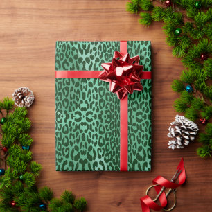 Nahtloses symmetrisches Leopard-Tiermuster Geschenkpapier