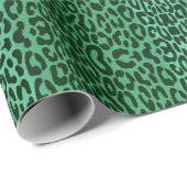 Nahtloses symmetrisches Leopard-Tiermuster Geschenkpapier (Rolleneckpunkt)