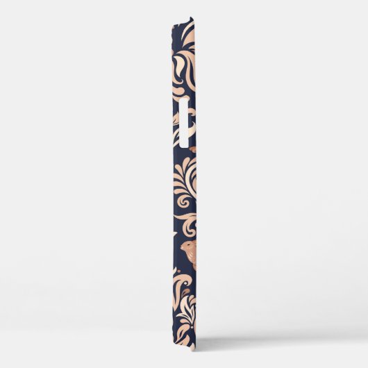 Nahtloses symmetrisches Muster im Damaskasstil.  Case-Mate iPhone Hülle (Rückseite / Rechts)