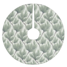 Nahtloses Tamarix-Akazienbaum-Blattmuster Polyester Weihnachtsbaumdecke