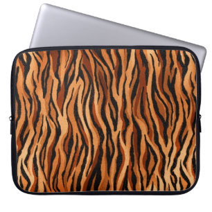 Nahtloses Tigerhautmuster, handgezeichnet Laptopschutzhülle