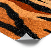 Nahtloses Tigerhautmuster, handgezeichnet Poster (Ecke)