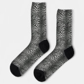 Nahtloses Tigerstreifenmuster Socken (Linkes Detail)