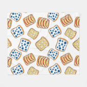 Nahtloses Toastmuster Fleecedecke (Vorderseite (Horizontal))