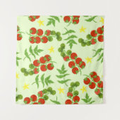 Nahtloses Tomatenmuster. Pflanzendruck. Vintag Wandteppich (Vorderseite (Horizontal))