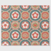 Nahtloses traditionelles asianisches Ziermotiv, Ja Geschenkpapier (Flach)