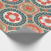 Nahtloses traditionelles asianisches Ziermotiv, Ja Geschenkpapier (Ecke)