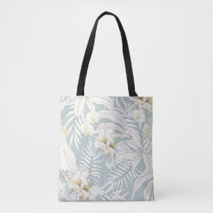 Nahtloses tropisches Muster mit Blumen Orchidee, F Tasche