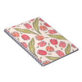 Nahtloses Tulip Floral Pattern - Vintag botanisch Notizblock (Rechte Seite)