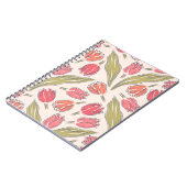 Nahtloses Tulip Floral Pattern - Vintag botanisch Notizblock (Linke Seite)