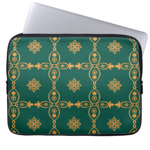 Nahtloses türkisfarbenes Vintage-Design Laptopschutzhülle