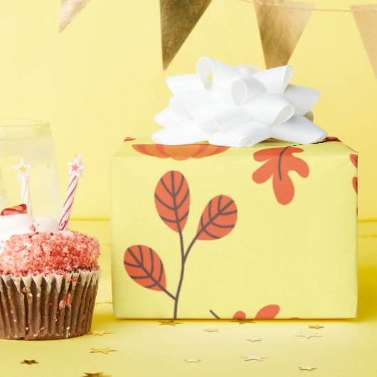 Nahtloses Umschlagpapier: Gemütliches Fall Pumpkin Geschenkpapier (Geburtstagsparty)
