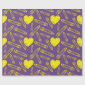 Nahtloses Umschlagpapier: Liebe von Schulherzen Geschenkpapier (Flach)