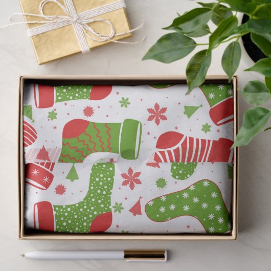 Nahtloses Vektormuster mit anderen Weihnachtsgesch Seidenpapier (Geschenk)