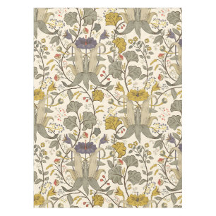 Nahtloses vintage Blumenmuster auf cremefarbenem H Tischdecke