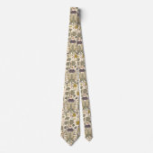 Nahtloses vintage Blumenmuster Krawatte (Vorderseite)